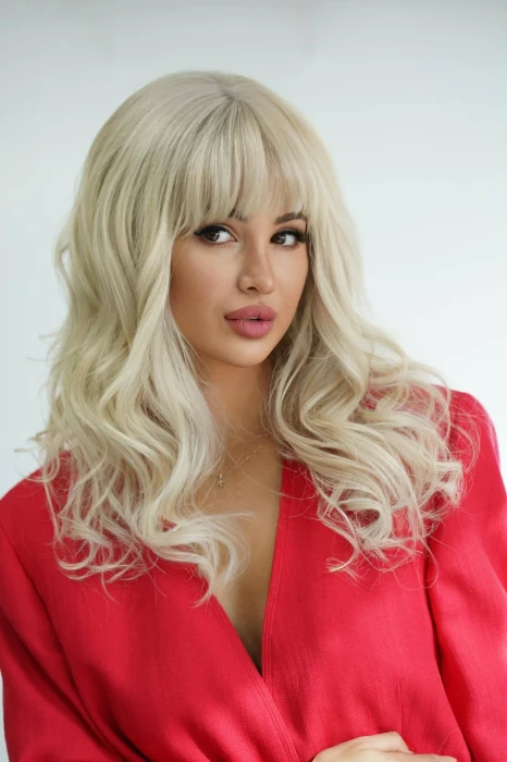 ღია ქერა გრძელი პარიკი